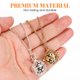 thumbnail image 4 of Juego de 2 collares huecos con copos de nieve y fragancia de aceite esencial para chicas a la moda (cadena dorada + cadena plateada + 2 piedras volcánicas de lava natural de 16 mm), 4 of 6
