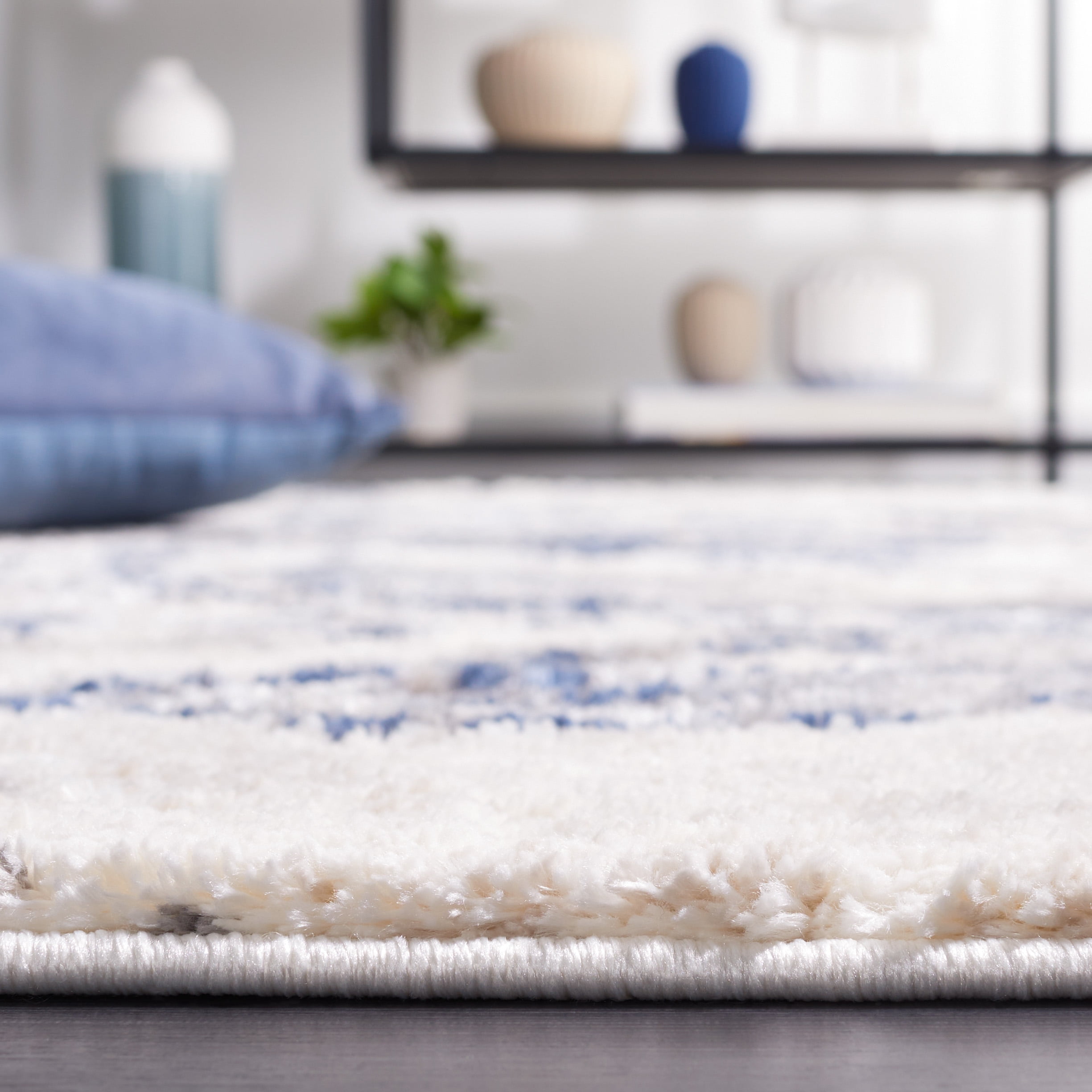 SAFAVIEH Petra Carmella Abstract Area Rug, Ivory/Blue, 8' x 10'