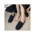 thumbnail image 4 of SIMANLAN Women Plush Warm Moccasin Slip On Slipper Flats Comfortable Casual Winter Outdoor Shoes, 4 of 4