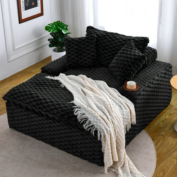 BSHTI 51 inch Comfort Bearing Sofa Couch,Two Pillows and One Backrest Sofa Bed with Suitable for Living Rooms