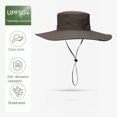 thumbnail image 4 of HEVIRGO Breathable Wide Brim Hat Comfortable Wear-Resistant Protection Camping Fishing Bucket Hat Outdoor Supply, 4 of 6