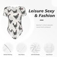 thumbnail image 6 of Rateoe Funny Chicken Printed Women Rash Guard Short Sleeve,Tummy control Swimsuit Surfing Swimsuit Bathing Suit Short-sleeved Onesie UPF 50+, 6 of 6