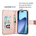 thumbnail image 3 of Tiflook Wallet Case for iPhone 17 Air 6.5" 5G 2025, PU Leather ID Cash Credit Card Slots Holder Carrying Pouch Folio Flip Cover [Detachable Magnetic Hard Cases] Lanyard - Rose Gold, 3 of 6