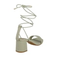 thumbnail image 2 of Zapatillas Abiertas HEAD OVER HEELS Mujer cintas Casuales tacón Bajo Menta verde 25, 2 of 4