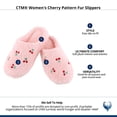 thumbnail image 5 of CTM  Cherry Plush Slippers Cozy Fuzzy Indoor Slip-On Shoes (Women), 5 of 5