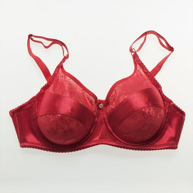 mmirethe Convenient Silicone Breast Form Pocket Bra For Mastectomy Comfortable To Wear Silicone Breast Bra Red 40/90D