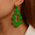 thumbnail image 2 of Jewelry Spray Paint Multicolor Funny Face Funny Earrings Exaggerated Big Earrings, 2 of 4