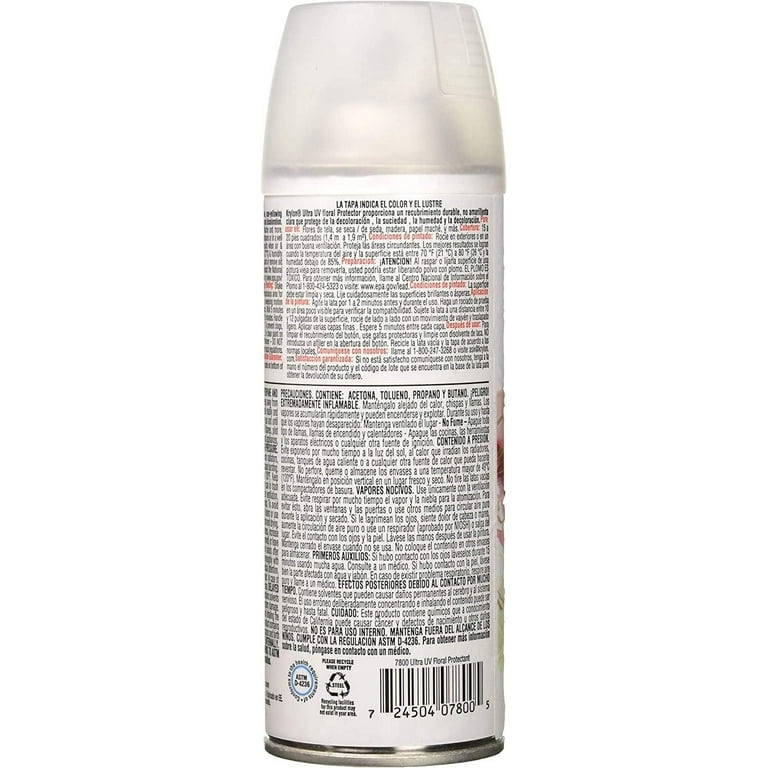 Krylon Crystal Clear Ultra UV Floral Protectant Clear 11.75 oz Spray Paint, 12 Pieces 12 Pack