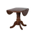 thumbnail image 5 of Sunset Trading Andrews 3PC 42" Round Extending Dropleaf Dining Set in Brown Wood, 5 of 5