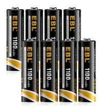 EBL AA Rechargeable Batteries, 1.2V 1100mAh High Capacity Ni-CD AA Battery for Solar Garden Lights (Pack of 8)
