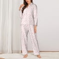 thumbnail image 2 of Fotbe Cow 1 Pattern Long Sleeve Pajama Set for Women,Sleepwear Set,2-piece Loungewear Set,Soft PJs Comfy Nightwear with Pockets -XX-Large, 2 of 7