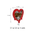 thumbnail image 4 of Espejo Decorativo de Pared en Forma de Corazón Rojo - Ideen, 4 of 4