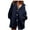 Blue, variant on LYXSSBYX Winter Coats for Women Fashion Women Winter Solid Fashion Casual Hollow Dough Twists Solid Button Knitting Cardigan Coat