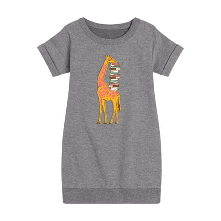 

Instant Message - Giraffe Carrying Books - Toddler And Youth Girls Fleece Dress