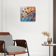 thumbnail image 2 of Square Wall Clock,Autumn Leaves On Tree Branches With Orange And Blue Color,Silent Non-Ticking Wall Clock Decor for Home Office Kitchen Living Room Bedroom(16inch), 2 of 4