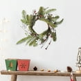 thumbnail image 6 of Luoshdecor Artificial Norfolk Pine Candle Rings Wreaths ,Xmas Berries & Pinecone Candle Holder for Winter Home Kitchen Table Centerpiece Decor, 6 of 6