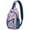 Artistic, variant on Tropical Flower and Leaf Crossbody Sling Bag for Women, Lightweight Floral Backpack for Hiking and Travel with Bright Bloom Design