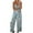 Clear jumpsuits for women, variant on Wycnly Womens Jumpsuits Summer Beach Fashion Loose Wide Leg Strap Jumpsuits with Pocket Trendy Marbled Print Crewneck Sleeveless Maxi Rompers for Women