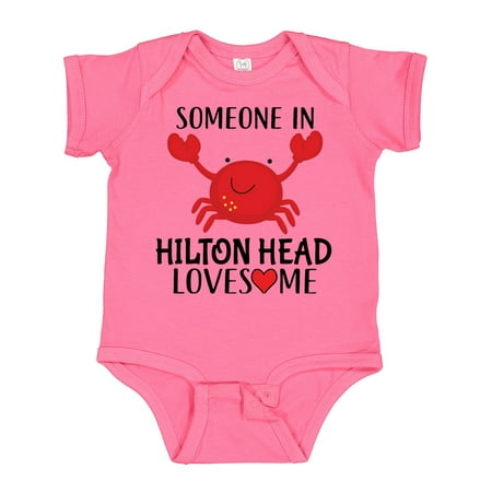 

Inktastic Someone in Hilton Head Loves Me Gift Baby Boy or Baby Girl Bodysuit