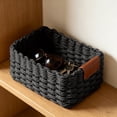 thumbnail image 6 of Small Wicker Basket, Handwoven Paper Rope Storage Baskets with Handles, Decorative Organizing Bins for Home, Desk, Bathroom Kitchen Storage Gifts, 6 of 6