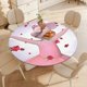 thumbnail image 4 of Angelina Ballerina-theme Fitted Round Tablecloths Elastic Edged Table Covers Waterproof Table Cloth for Kitchen Holiday Party Tables Decor 150cm, 4 of 6