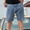 Blue, variant on WIZUTIZ Men's Vintage Washed Jean Shorts Straight Leg Summer High Waisted Loose Fit Casual Denim Shorts with Pockets