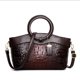 thumbnail image 1 of Bolso de mano para mujer, con estampado de cocodrilo, con anilla y bandolera inclinada, para mujer, 1 of 6