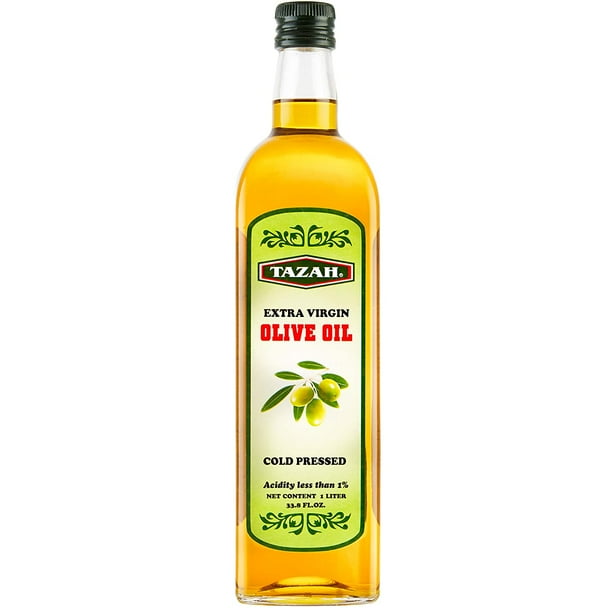 Tazah First Cold Pressed Lebanese 100 Extra Virgin Olive Oil 33.8 fl oz 1 Liter