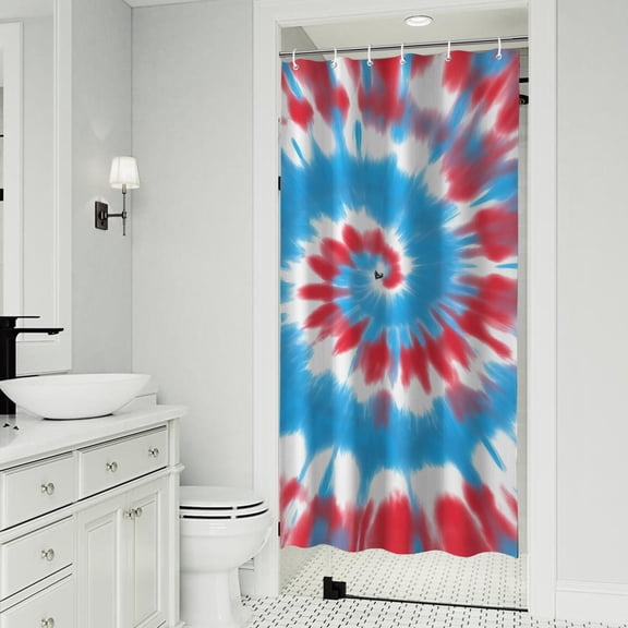 Colorful Tie Dye Mandala Pattern Shower Curtain 36"x72" ,Bathroom Decorative Shower Curtains Set with 12 Hooks,Modern Waterproof Washable Shower Curtain