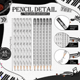 thumbnail image 2 of Music Pencils Note Pencil with Themed Erasers Wood Bulk Keyboard Fun Gift (96 Pcs), 2 of 7