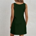 thumbnail image 5 of GXIPO Summer Dresses for Women Beach Boho Sleeveless Vintage Solid Flowy Pocket Tshirt Tank Sundresses Green XL, 5 of 5