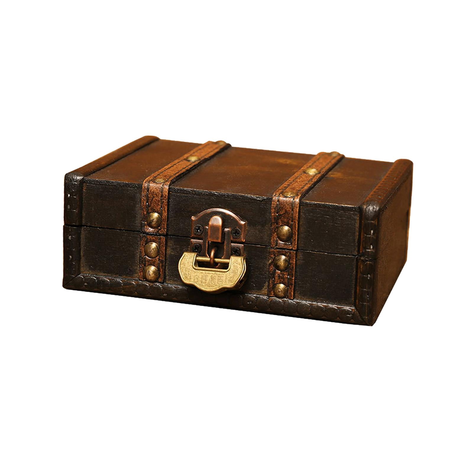 simhoa Retro Treasure Chest Sundries Organizer Container for