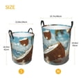 thumbnail image 3 of Balery Fresh Coconut Splash Cesta de ropa redonda con asas, impermeable, independiente, para ropa, juguetes, dormitorio y familia-Small, 3 of 6