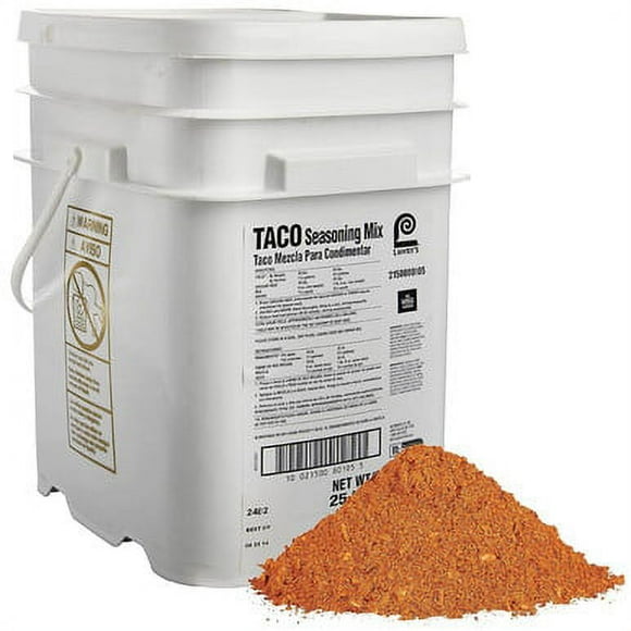 Lawry's 25 lb. Taco Seasoning Mix Pail | Authentic Mexican Flavor
