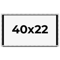 40x22 Frame Brushed Silver Solid Wood Picture Frame | 0.75 Inch Moulding Width | Rabbet Depth 0.75