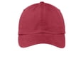 thumbnail image 2 of Port Authority Mens Garment Washed Cap One Size Berry, 2 of 3