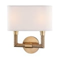 thumbnail image 2 of Hudson Valley Lighting 1022 Dubois 2 Light 13" Tall Wall Sconce - Brass, 2 of 2