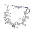 thumbnail image 1 of Accesorio para el cabello de niña de las flores, tocado de princesa, diadema de flores blancas con perlas para niña y niña de las flores, linda banda para el cabello de novia para boda, 1 of 5