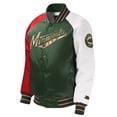 thumbnail image 2 of Youth Starter Green Minnesota Wild Raglan Full-Snap Varsity Jacket, 2 of 3