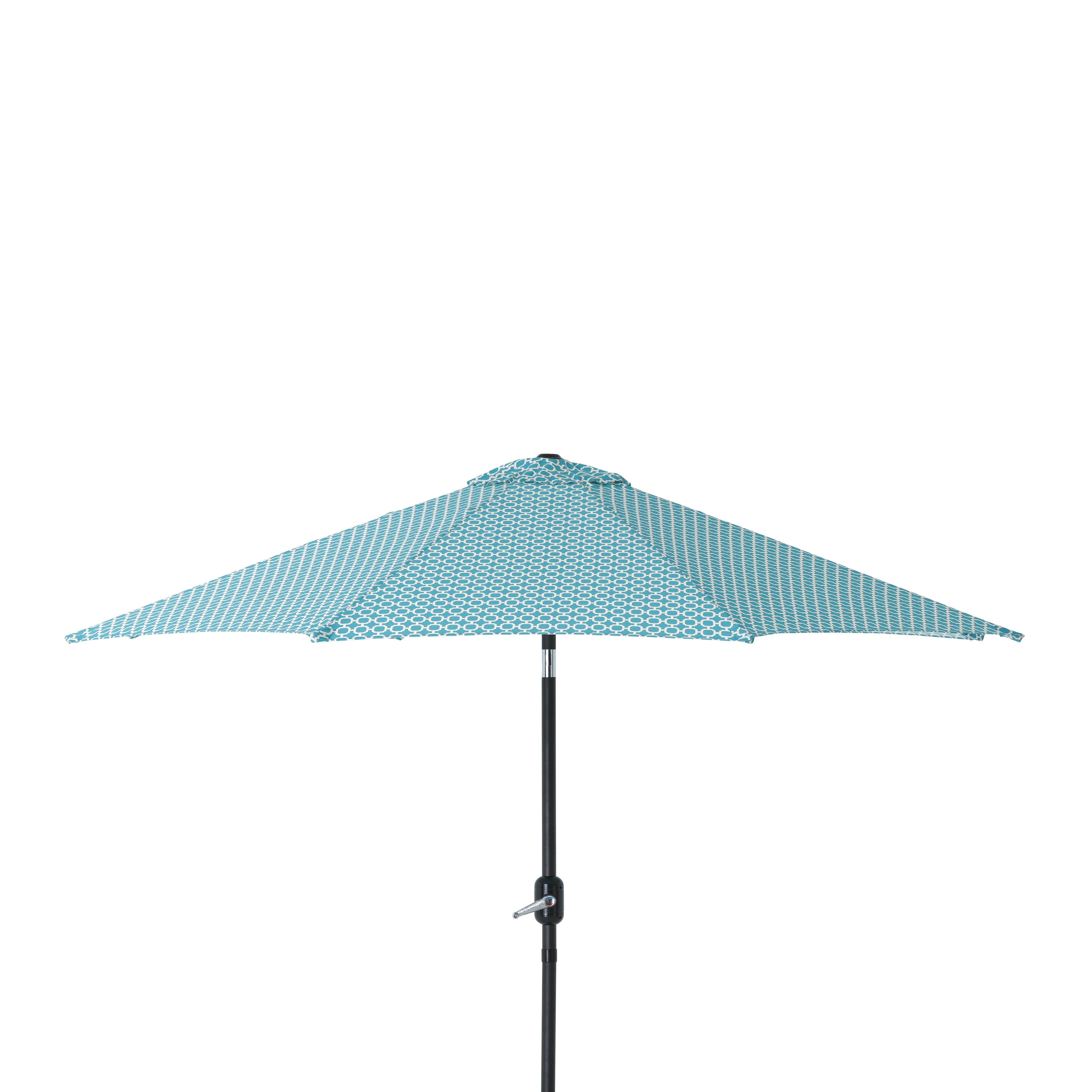 Pillow Perfect 602240 Hockley Teal 9 Foot Patio Market Umbrella 44 Green Walmart Com Walmart Com