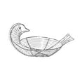 thumbnail image 2 of Cesta de alambre de Metal para huevos, soporte para huevos de gallina, adorno elegante, cesta de frutas única y ligera, organizador de almacenamiento Plata, 2 of 8
