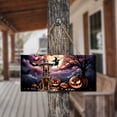 thumbnail image 4 of Spooky Halloween Night Witch Chesapeake Bay Retriever Glowing Pumpkins Landscape Wood Sign Chessie Dog Lover Hanging Wall Home Decor - 12015, 4 of 5