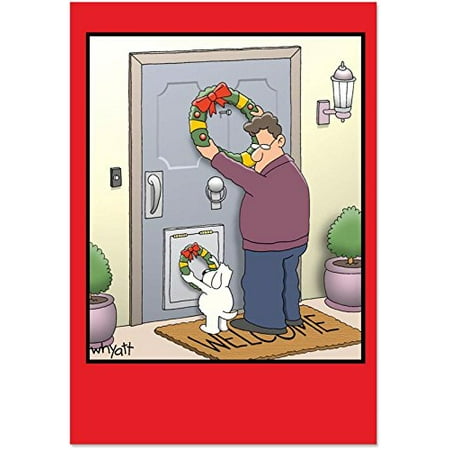 Scarica Gratis Images B1657 Dog Wreath Tim Whyatt Cartoon Box Set Of 12 Funny Merry actualisé par