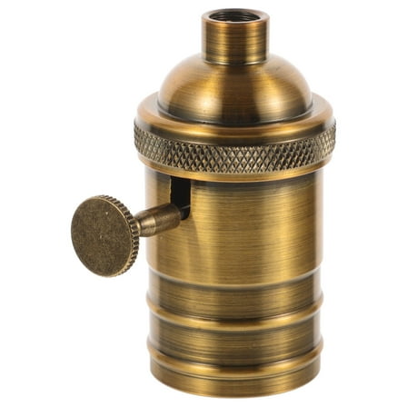 OUNONA Vintage Lamp Socket Screw-in Light Socket Holder Light Bulb Socket with Turn Knob (E26)