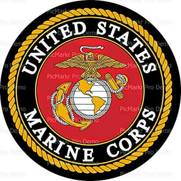 U.S. Marines Edible Icing Image Cake Top Decoration for 1/4 sheet cake ...