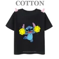 thumbnail image 3 of Camiseta de algodón de Disney Stitch y Mickey Mouse para niños, camisetas para niños, camisetas casuales de cuello redondo de moda de verano 2024, 3 of 5