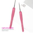 thumbnail image 3 of Crochet  Kit, Aluminum And Silicone Practical Wide Application Roseate Crochet Hooks Set  For DIY Craft For Knitting Sweaters, 3 of 8