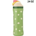 thumbnail image 2 of Owala Stainless Steel Water Bottle 24 oz - Spring Green flowers, 2 of 8