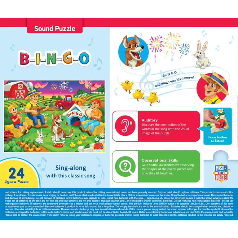 MasterPieces B-I-N-G-O Sing-Along Sound Puzzle, 24 Pc photo 4