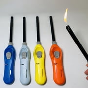 Candle Lighters Multipurpose Extended Long Gas Lighter Wand Refillable for Kitchen Fireplace Pilot Light DIY BBQ Grill Stove 4 Pack (Butane Included)
